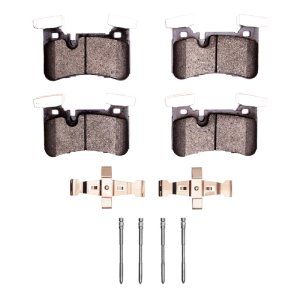 Mercedes-Benz C63 AMG Brake Pads - Rear - R1 Concepts - Semi Met Pads + Hardware Kit - `11-`13